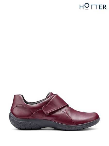 Hotter Red Wide Fit Sugar II Touch Fastening Shoes (Y10060) | £89