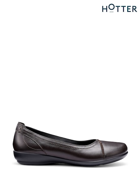 Hotter Brown Regular Fit Robyn II Slip-On Shoes (Y10072) | £69
