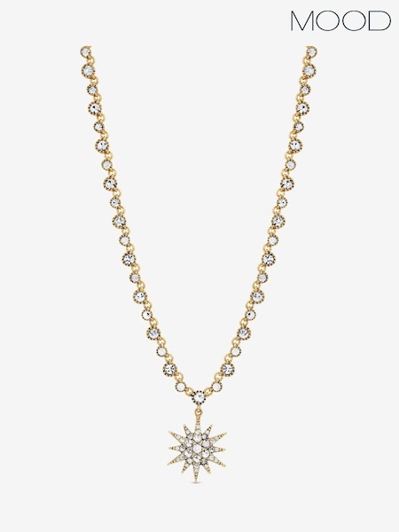 Mood Gold Tone Antique Crystal Celestial Pendant (Y10103) | £25