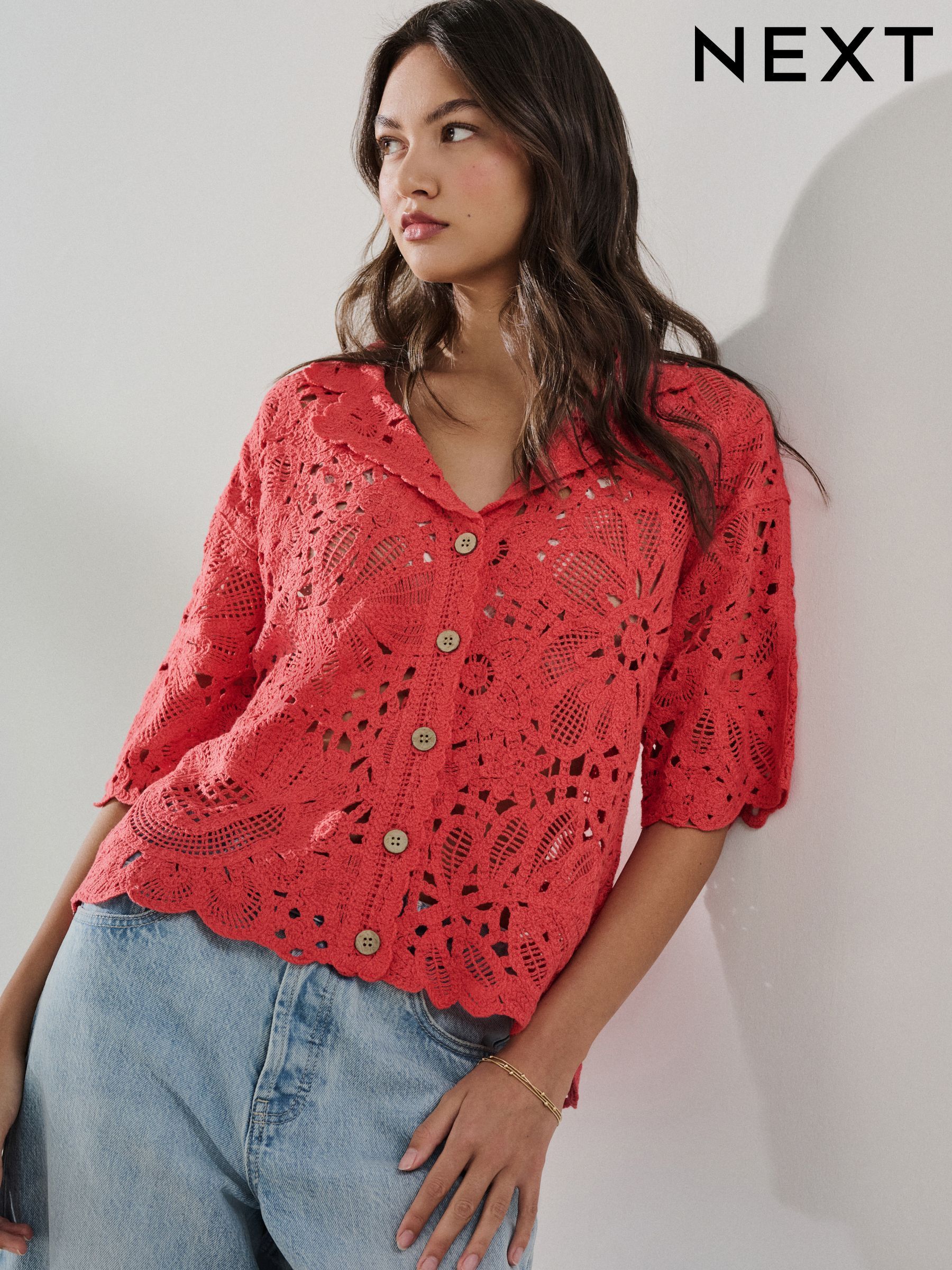 Buy Women's Red Floral Tops Online | Next UK