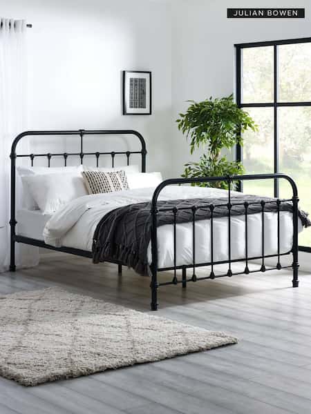 Julian Bowen Black Logan Metal Bed (Y10255) | £230 - £260