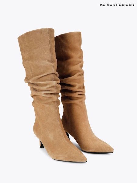 KG Kurt Geiger Brown Rouche Boots (Y10396) | £229
