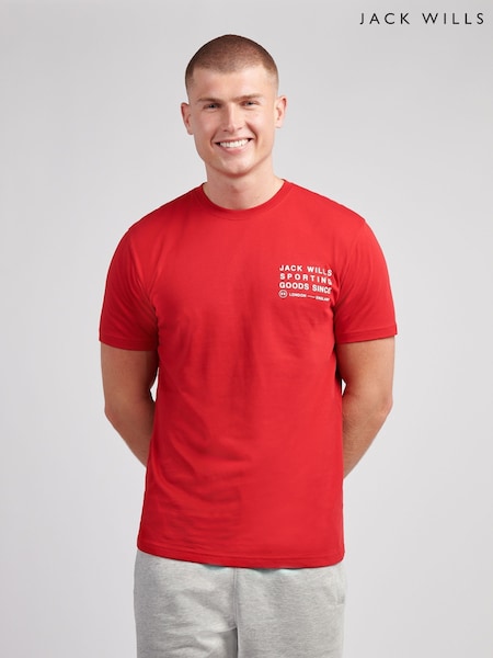 Jack Wills Red Distort SS T-Shirt (Y10701) | £25