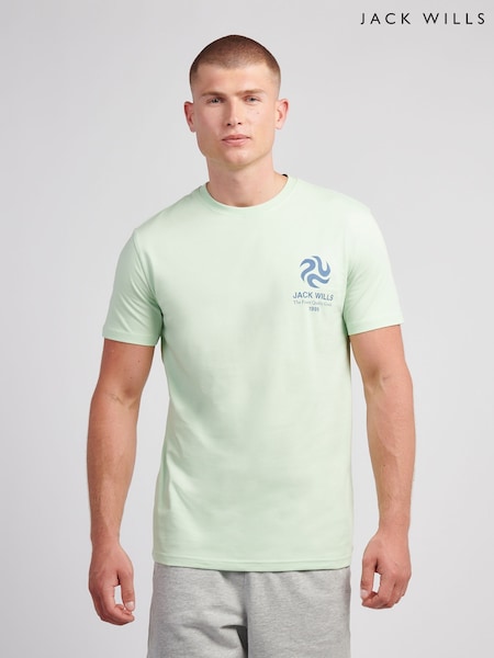 Jack Wills Green Swirl Graphic T-Shirt (Y10723) | £25