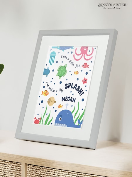 Personalised Under the Sea Children’s Nursery Framed Print by Jonnys Sister (Y10749) | £25