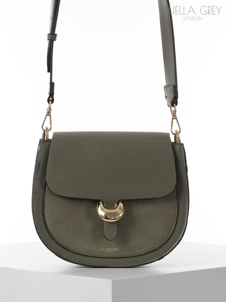 Luella Grey Green Venetia Saddle Cross-Body Bag (Y10764) | £95
