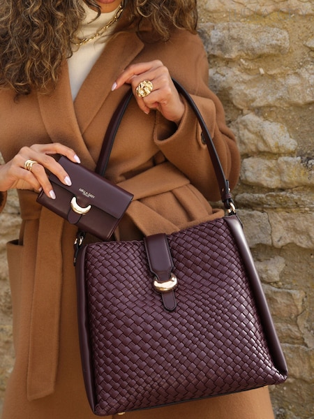 Luella Grey Taupe Flora Weave Hobo Bag (Y10777) | £129