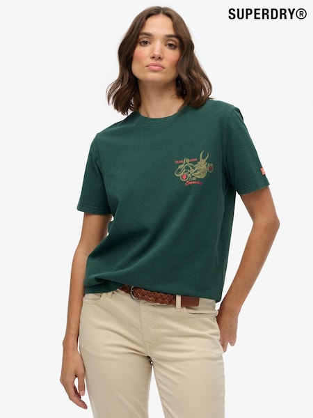 Superdry Green Tokyo Narrative Relaxed T-Shirt (Y10840) | £27