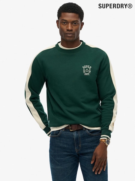 Superdry Green Athletic Club Crew Sweatshirt (Y10844) | £50