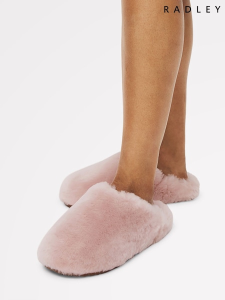 Radley Cloud Street Luxe Shearling Fluff Mule Slippers (Y10912) | £75
