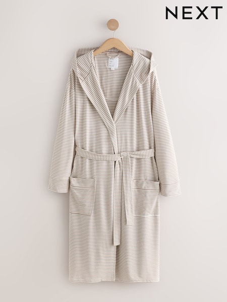 Neutral Stripe Cosy Lightweight Dressing Gown (Y10920) | £28