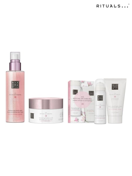 Rituals The Ritual of Sakura Body Scrub Shimmer Spray and Bodycare Duo Gift Set (Y11145) | £40