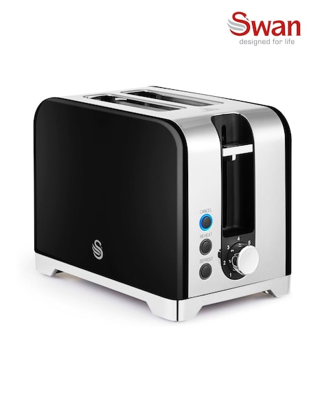 Swan Black Solace 2 Slice Toaster (Y11177) | £40