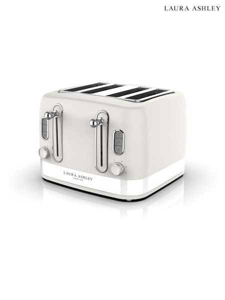 Laura Ashley Cotton White 4 Slice Toaster (Y11183) | £60