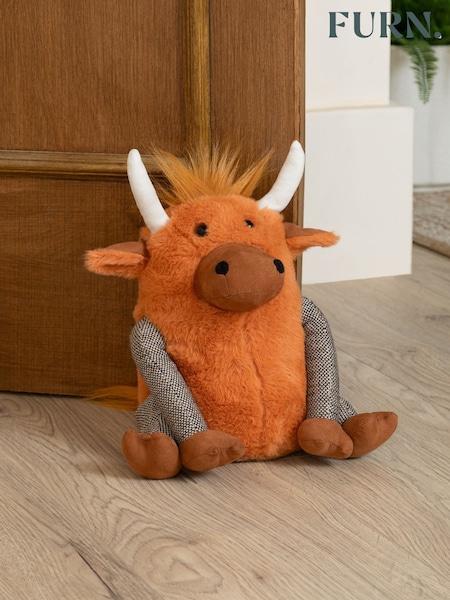 Furn Ginger Angus Highland Cow Door Stop (Y11273) | £16