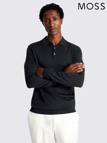 MOSS Merino Blend Polo Shirt (Y11284) | £60