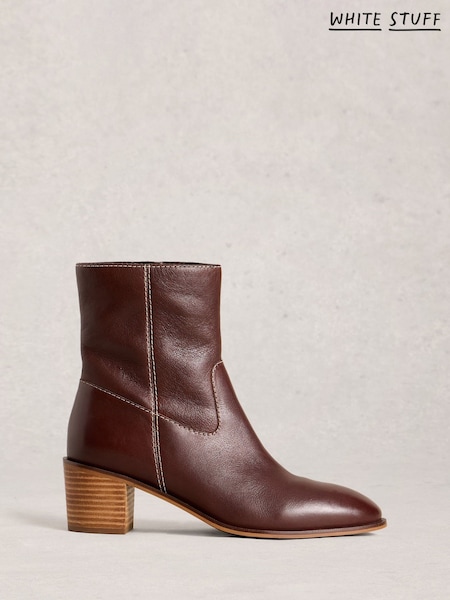 White Stuff Brown Izzy Block Heel Ankle Boots (Y11470) | £99
