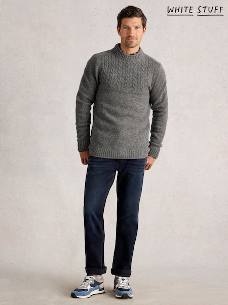 White Stuff Grey Berkley Crew Neck Jumper (Y11486) | £65