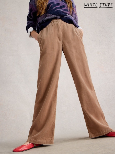 White Stuff Natural Belle Cord Wide Leg Trousers (Y11496) | £65