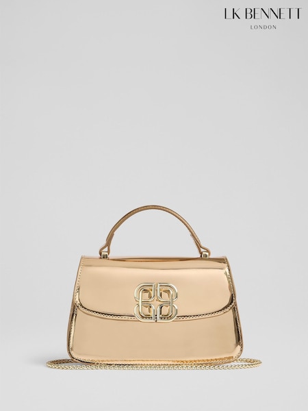 LK Bennett Metallic Annabelle Gold Patent Bag (Y11560) | £179