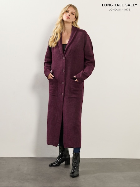 Long Tall Sally Red Knitted Coatigan (Y11809) | £54