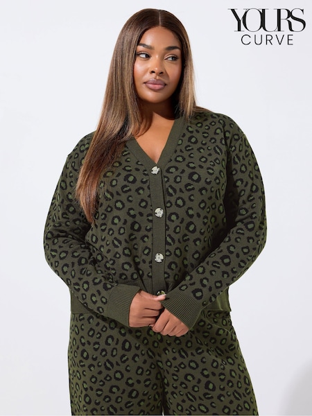 Yours Curve Green Limited Knitted Cardigan (Y11847) | £31