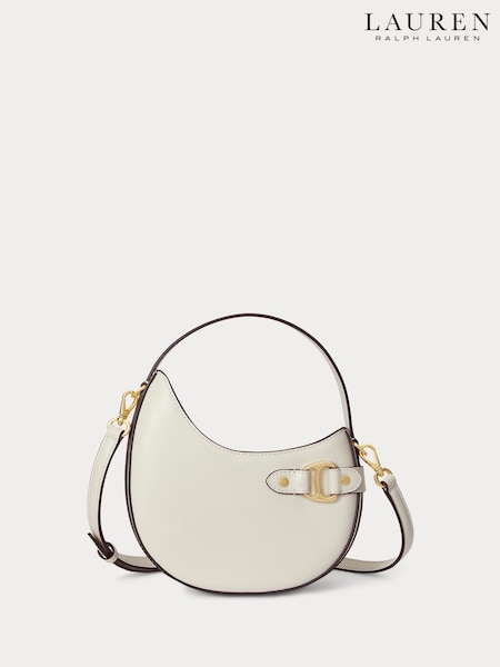 Lauren Ralph Lauren White Tasha Leather Cross-Body Bag (Y12053) | £285