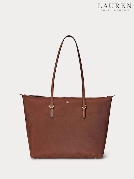 Lauren Ralph Lauren Brown Keaton Nylon Tote Bag (Y12066) | £135