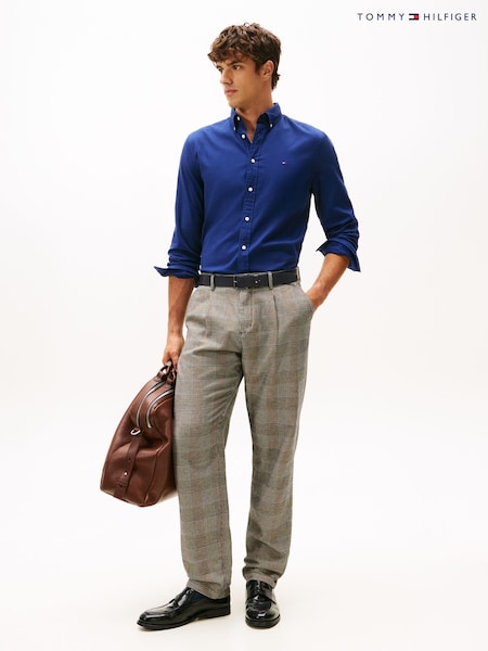 Tommy Hilfiger Blue Flex Regular Fit Flannel Shirt (Y12136) | £85