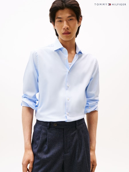 Tommy Hilfiger Blue Smart Casual Flex Slim Fit Shirt (Y12138) | £90