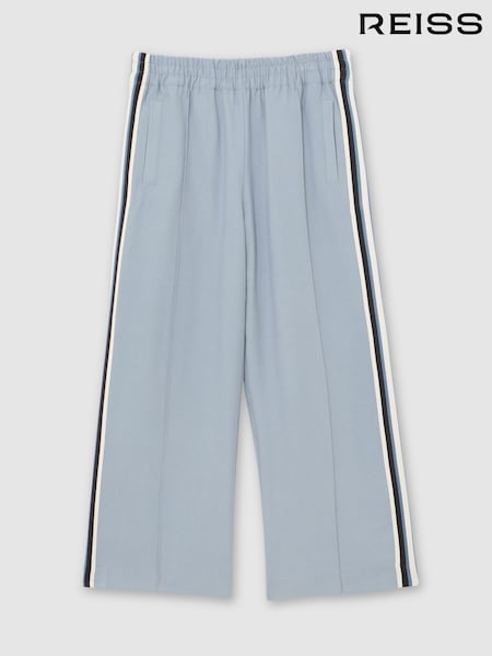 Reiss Blue Robyn 13-14 yrs Cotton-Blend Side-Stripe Trousers (Y12372) | £50
