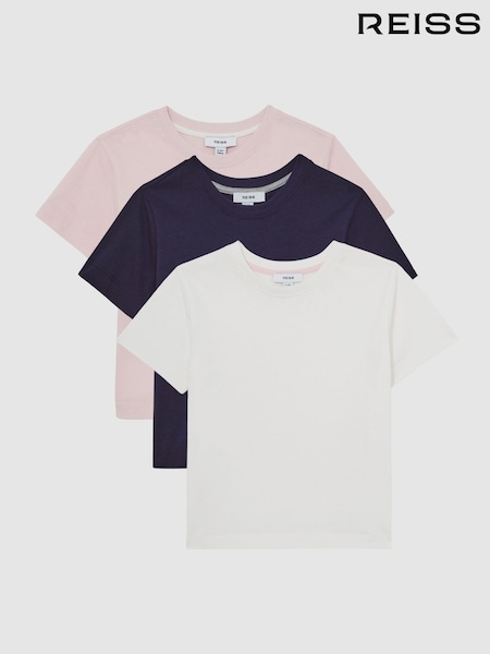 Reiss White Belle 3-9 yrs Cotton Crew-Neck T-Shirt (Y12375) | £12