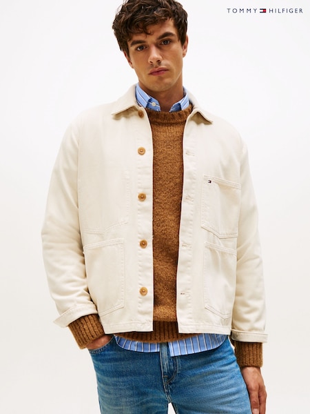 Tommy Hilfiger Natural Washed Denim Chore Jacket (Y12411) | £130
