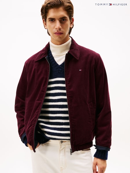 Tommy Hilfiger Red Corduroy Reversible Ivy Jacket (Y12417) | £260
