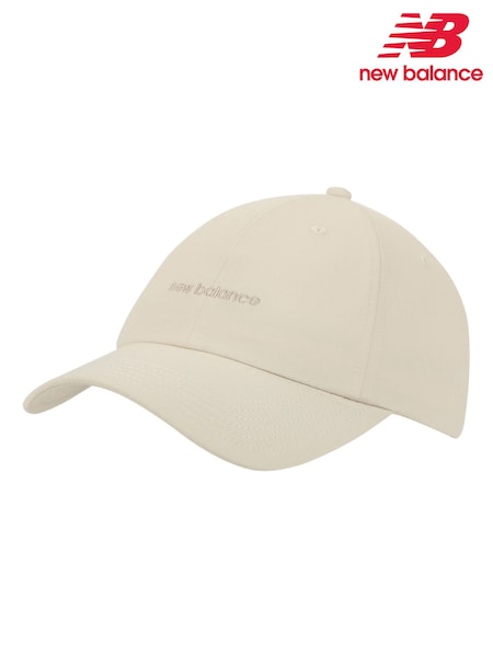 New Balance Cream Womens 6 Panel Linear Logo Hat (Y12438) | £20