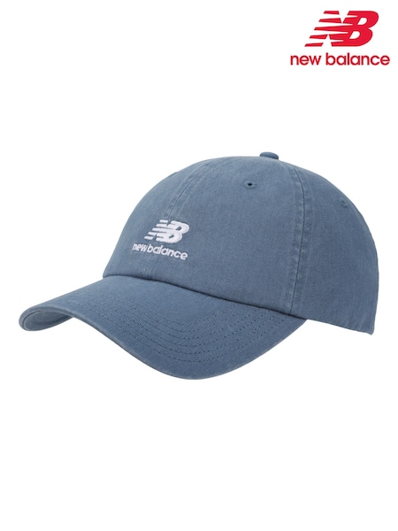 New Balance Blue 6 Panel Flying NB Stacked Logo Hat (Y12444) | £23