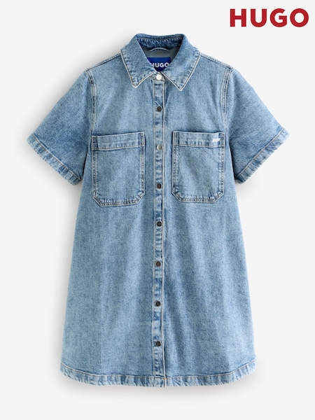HUGO Blue Gandira Mini Denim Dress (Y12489) | £169