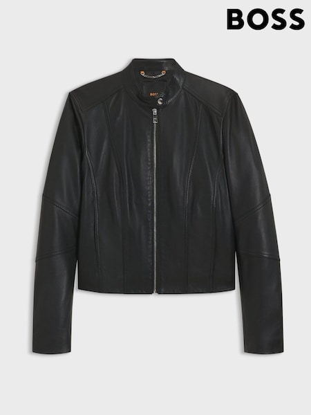 BOSS Black Saleste Premium Leather Jacket (Y12501) | £389