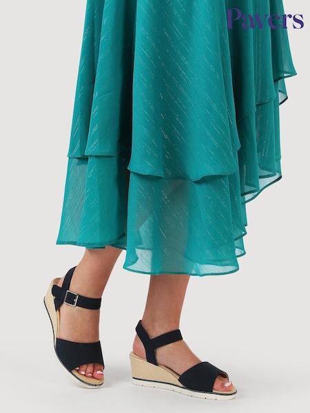 Pavers Blue Elasticated Casual Sandals (Y12530) | £35