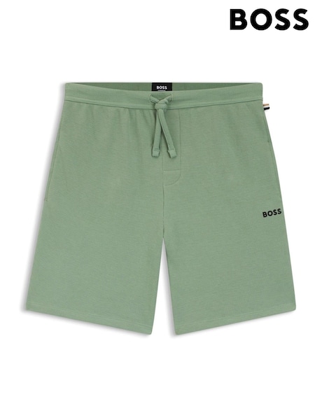 BOSS Light Green Waffle Shorts (Y12852) | £49
