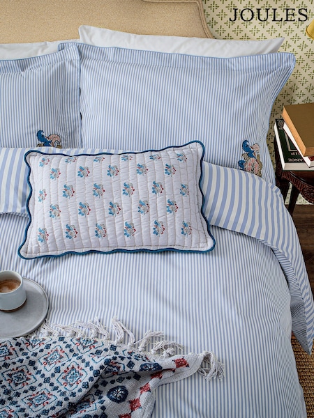 Joules Blue Earlsford Foulard Duvet Cover and Pillowcase Set (Y12880) | £55 - £95