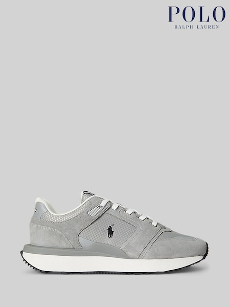 Polo Ralph Lauren Grey Train 89 V2 Sport Trainers (Y12971) | £140