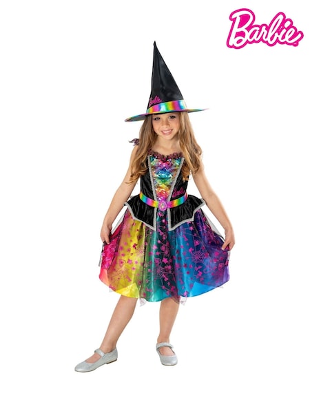 Barbie Black and Multicolour Rainbow Witch Fancy Costume Dress (Y12978) | £30