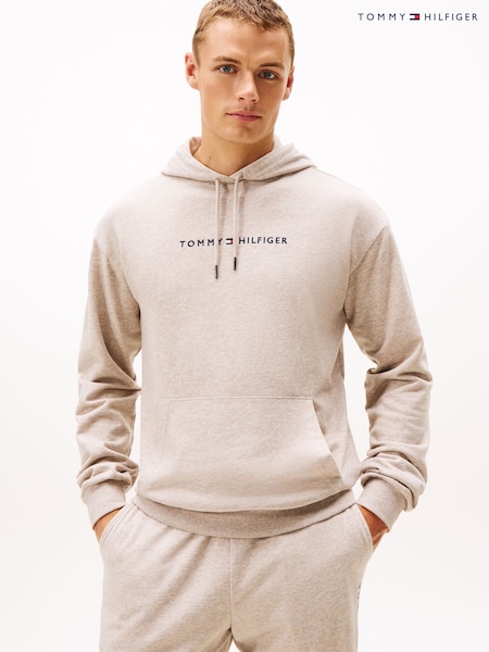 Tommy Hilfiger Grey TH Original Logo Drawstring Lounge Hoodie (Y13024) | £75