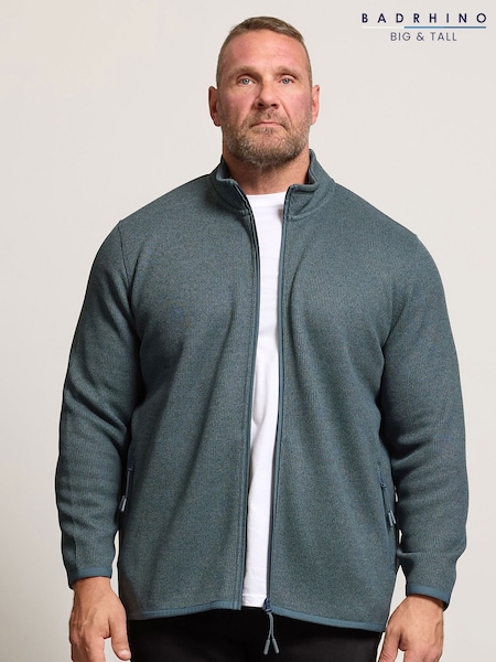 BadRhino Big & Tall Blue Textured Full Zip Jacket (Y13056) | £45