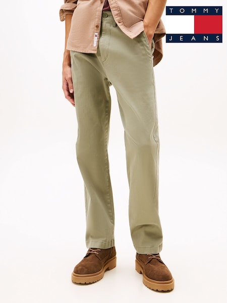 Tommy Jeans Green Otis Regular Twill Chinos (Y13073) | £85