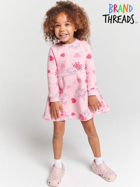 Brand Threads Pink Peppa Pig Dress (Y13108) | £22