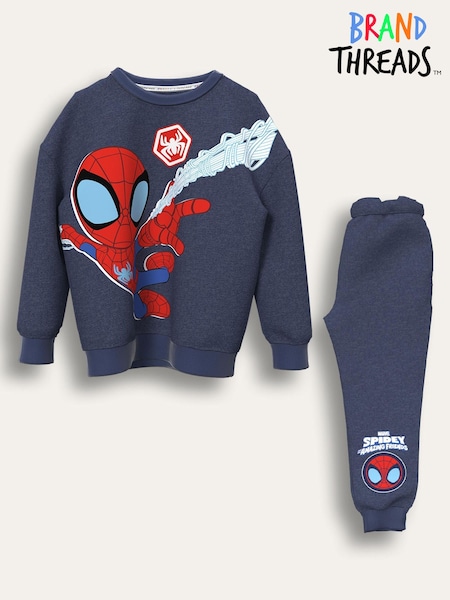 Brand Threads Blue Spidey and His Amazing Friends Joggers Set (Y13133) | £23