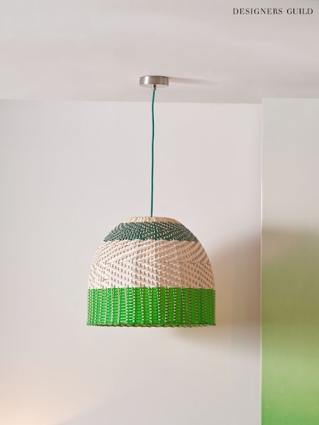 Designers Guild Emerald Brera Rattan Ceiling Pendant (Y13156) | £165