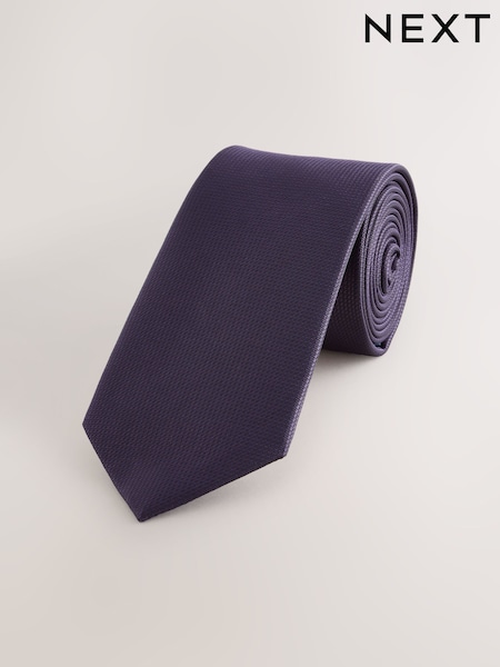 Dark Purple Slim Textured Tie (Y13215) | £10